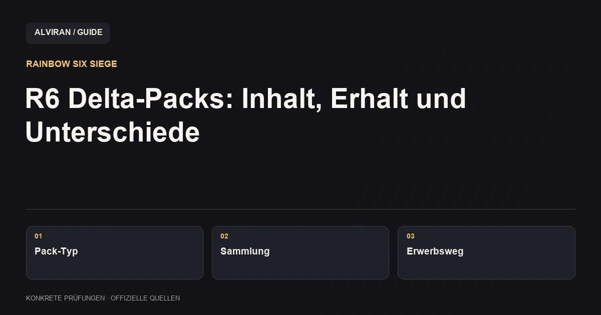 Pack-Typ → Sammlung → Erwerbsweg: R6 Delta-Packs: Inhalt, Erhalt und Unterschiede