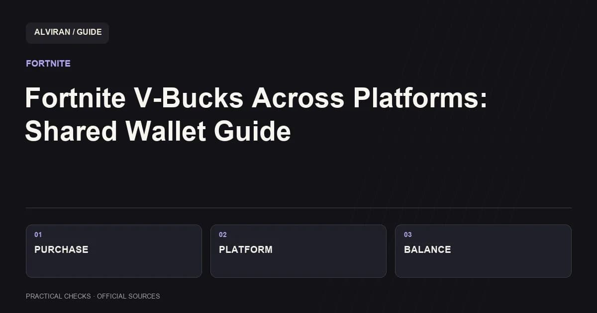 PURCHASE → PLATFORM → BALANCE: Fortnite V-Bucks Across Platforms: Shared Wallet Guide
