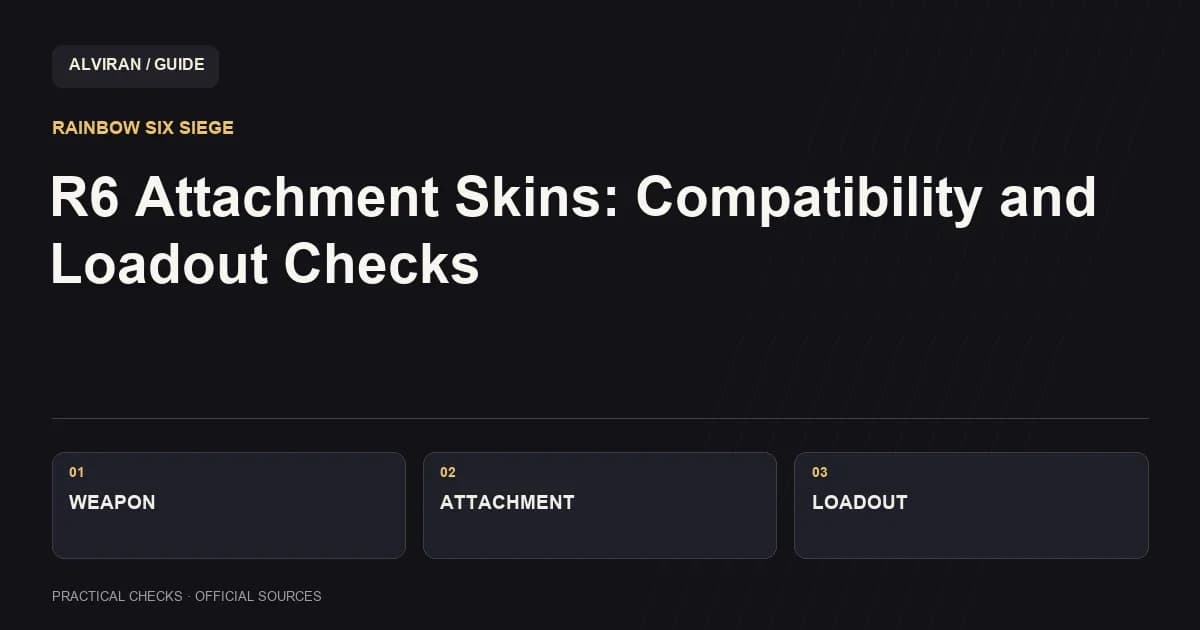 WEAPON / ATTACHMENT / LOADOUT: R6 Attachment Skins: Compatibility and Loadout Checks