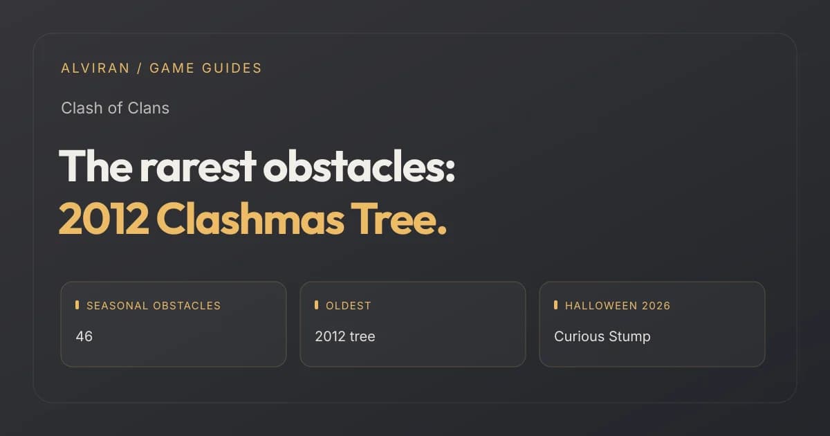 The rarest obstacles: 2012 Clashmas Tree. SEASONAL OBSTACLES, OLDEST, HALLOWEEN 2026