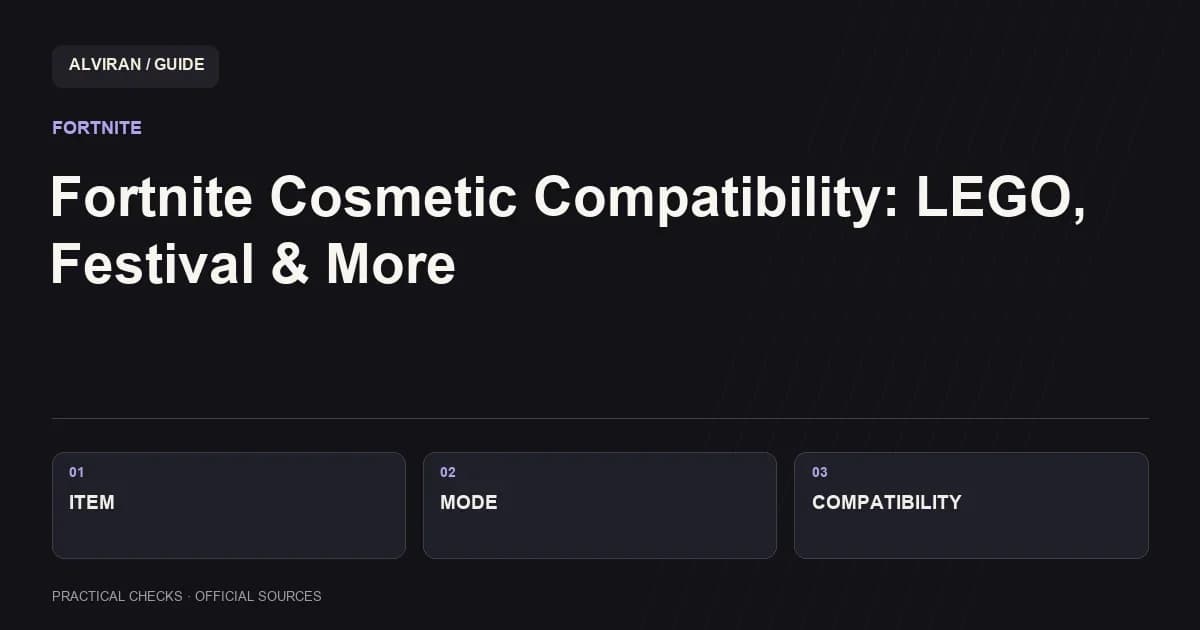 ITEM → MODE → COMPATIBILITY: Fortnite Cosmetic Compatibility: LEGO, Festival & More