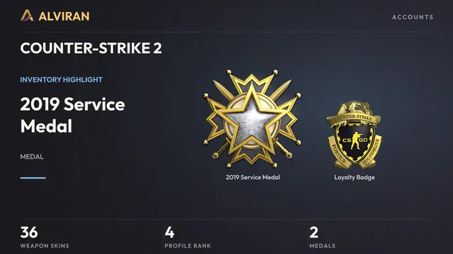COUNTER-STRIKE 2 · Level 4 · 2019 Service Medal, Loyalty Badge