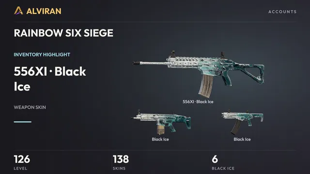 RAINBOW SIX SIEGE · Level 126 · Black Ice · 556XI, Black Ice, Black Ice