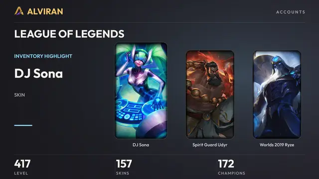 LEAGUE OF LEGENDS · Level 417 · DJ Sona, Spirit Guard Udyr, Worlds 2019 Ryze