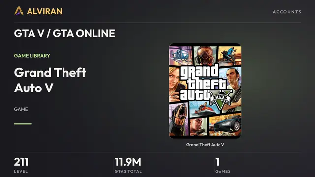 GTA V / GTA ONLINE · Level 211 · Grand Theft Auto V