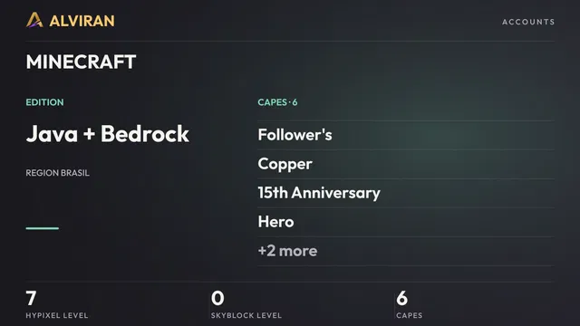 MINECRAFT · Level 7 · Follower's, Copper, 15th Anniversary, Hero