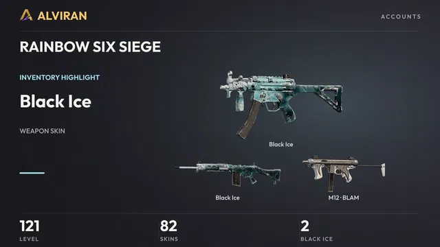RAINBOW SIX SIEGE · Level 121 · Black Ice, Black Ice, BLAM · M12