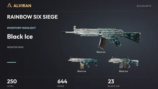 RAINBOW SIX SIEGE · Level 250 · Black Ice, Black Ice, Black Ice