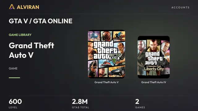 GTA V / GTA ONLINE · Level 600 · Grand Theft Auto V, Grand Theft Auto IV