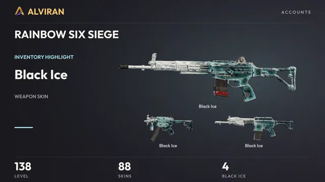 RAINBOW SIX SIEGE · Level 138 · Black Ice, Black Ice, Black Ice