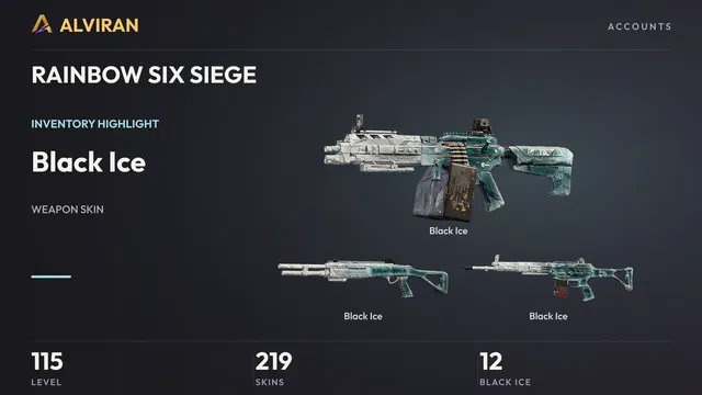 RAINBOW SIX SIEGE · Level 115 · Black Ice, Black Ice, Black Ice