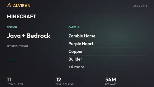 MINECRAFT · Level 11 · Zombie Horse, Purple Heart, Copper, Builder