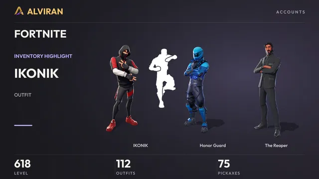 FORTNITE · Level 618 · IKONIK, Honor Guard, The Reaper
