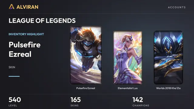LEAGUE OF LEGENDS · Level 540 · Pulsefire Ezreal, Elementalist Lux, Worlds 2018 Kha'Zix