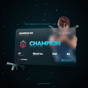 Rainbow Six Siege Champion account with Black Ice skins