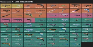 Sichtbare R6-Waffenskins in einem Account-Inventar