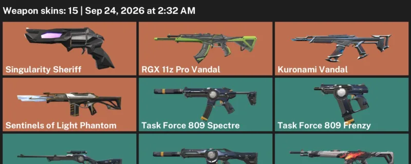 Valorant account inventory for LVL 39 · Kuronami Vandal & RGX 11z Pro Vandal & 15 Skins Kuronami Vandal
