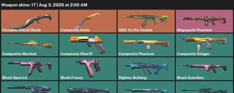 Valorant account inventory for LVL 55 · Composite Knife & Forsaken Ritual Blade