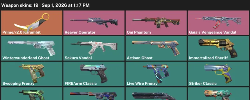 Valorant account inventory for LVL 170 · 2.0 Karambit & 19 Skins Prime