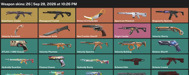 Valorant account inventory for LVL 131 · Xenohunter Knife & 2.0 Karambit