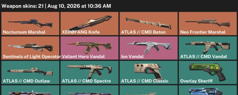 Valorant account inventory for LVL 73 · Ion Vandal & XerØFang Knife