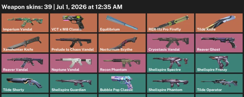 LVL 129, Xenohunter Knife, Nocturnum Scythe, Prelude to Chaos Vandal + more Skins