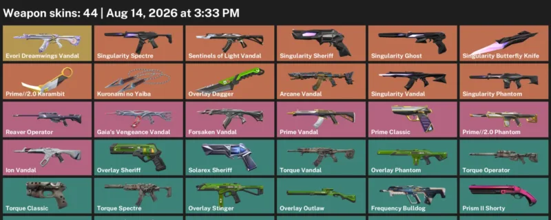 Valorant account inventory for LVL 79 · Arcane Vandal & Kuronami no Yaiba & Overlay Dagger