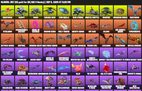 Fortnite account inventory for LVL 4138 - OG Skull Trooper - OG Ghoul Trooper - 727 Outfits