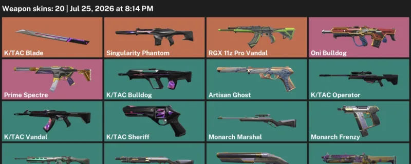 Valorant Accounts listing: LVL 97 · K/TAC Blade · 20 Skins - Bronze 2, 20 skins