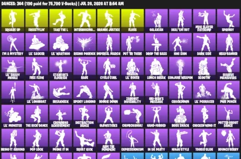 Fortnite Accounts listing: LVL 2752 - Royale Bomber - Travis Scott - 688 Outfits - 688 outfits
