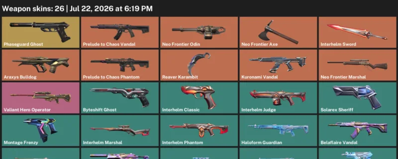 Valorant Accounts listing: LVL 80 · Interhelm Sword & Reaver Karambit · 26 Skins - Platinum 2, 26 skins