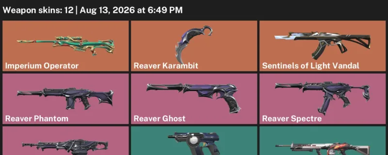 Valorant account inventory for LVL 21 · Reaver Karambit & Reaver Phantom