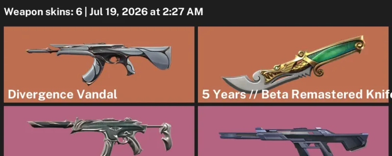 Valorant Accounts listing: LVL 46 · 5 Years // Beta Remastered Knife · 6 Skins - Gold 3, 6 skins