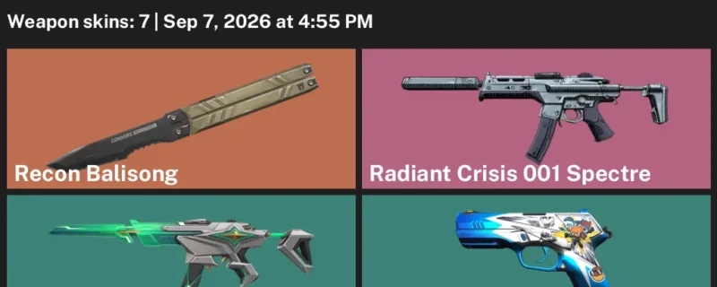 Valorant account inventory for LVL 23 · Comet Spectre & Recon Balisong