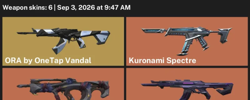 Valorant account inventory for LVL 36 · Reaver Phantom & Kuronami Spectre