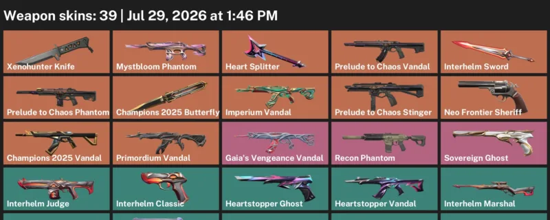 Valorant Accounts listing: LVL 86 · Champions 2025 Butterfly Knife & Interhelm Sword · 39 Skins - Diamond 2, 39 skins