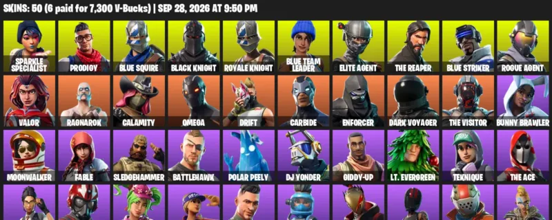 Fortnite account inventory for Sparkle Specialist - Prodigy - 50 Outfits