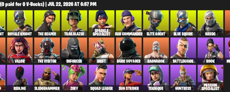Fortnite Accounts listing: LVL 325 - Black Knight - Royale Knight - 29 Outfits - 29 outfits