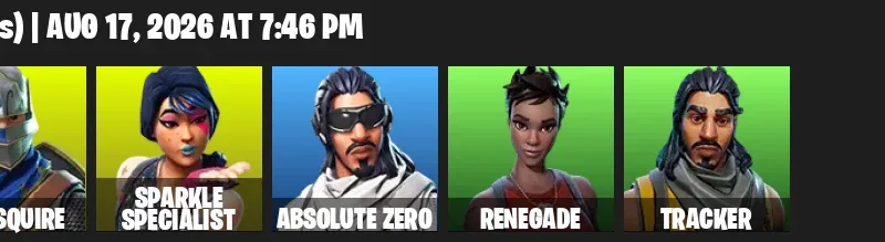 Fortnite account inventory for LVL 180 - Royale Knight - Black Knight - 7 Outfits