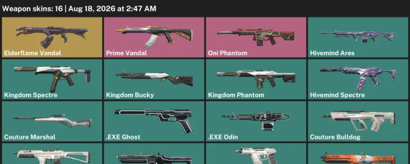 Valorant account inventory for LVL 25 · Elderflame Vandal & Exe Odin