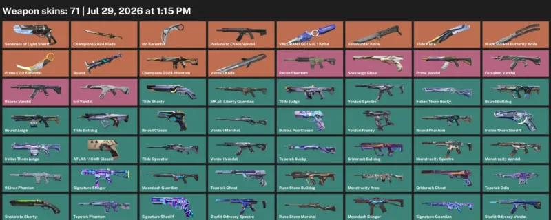 Valorant Accounts listing: LVL 149 · Black.Market Butterfly Knife & Champions 2024 Blade · 71 Skins - Bronze 2, 71 skins