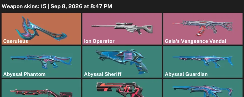 Valorant account inventory for LVL 103 · Abyssal Phantom & Sys Sheriff