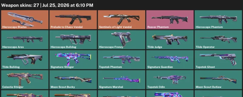 Valorant Accounts listing: LVL 83 · Celestia Ghost & Celestia Operator · 27 Skins - Bronze 3, 27 skins