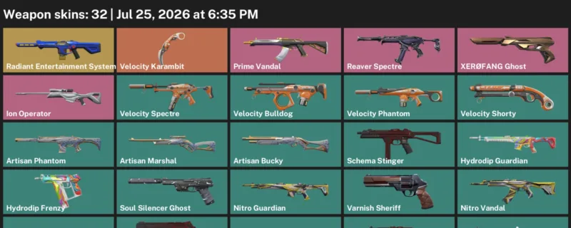 Valorant Accounts listing: LVL 140 · Velocity Karambit · 32 Skins - Silver 1, 32 skins