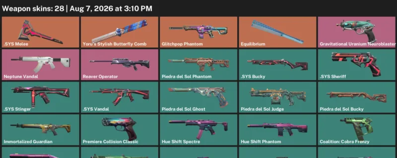 Valorant account inventory for LVL 62 · Sys Vandal & Sys Sheriff