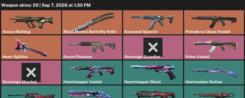 Valorant account inventory for LVL 40 · Black.Market Butterfly Knife & Araxys Bulldog