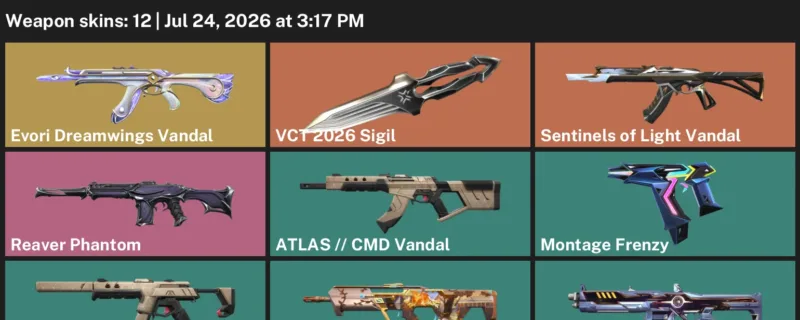 Valorant Accounts listing: LVL 44 · ATLAS // CMD Spectre & ATLAS // CMD Vandal · 12 Skins - Diamond 3, 12 skins