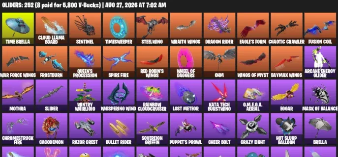Fortnite account inventory for LVL 4169 - Warpaint - Rose Team Leader - 482 Outfits