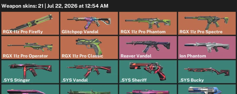 Valorant Accounts listing: LVL 94 · .SYS Bucky & .SYS Sheriff · 21 Skins - Silver 1, 21 skins