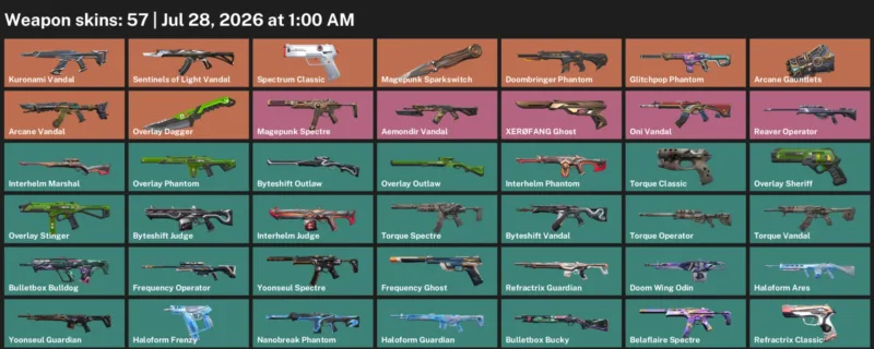 Valorant Accounts listing: LVL 55 · Overlay Dagger · 57 Skins - Bronze 1, 57 skins